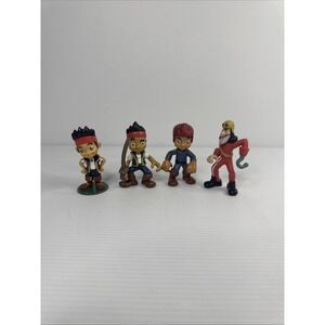 Lot Of 4 Disney Jake & Neverland Pirates Captain Hook Cubby 3" Figure Mattel